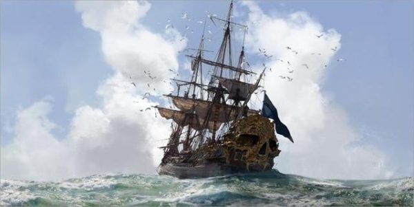 Seascape Pirate Ship Canvas Wall Art Canvas Print - Image 7