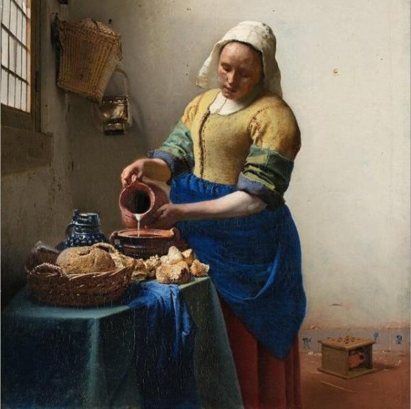 The Milkmaid Johannes Vermeer Wall Art Canvas Print - Image 7