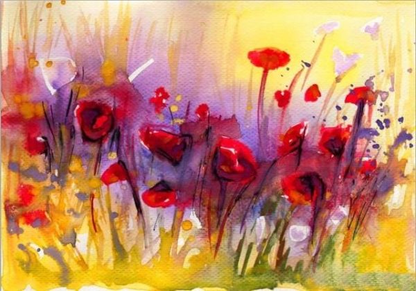 Colorful Red Poppies in the Field Wall Art Canvas Print - Image 7