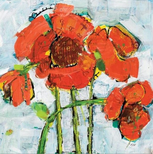 Red Colorful Poppies Wall Art Canvas Print - Image 7