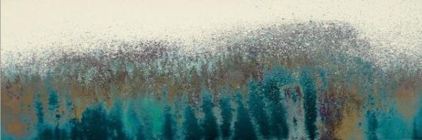 Abstract Splashes of Paint Turquoise Color Wall Art Canvas Print - Image 7