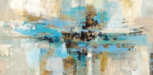 Abstract Turquoise Color Strokes Wall Art Canvas Print - Image 7
