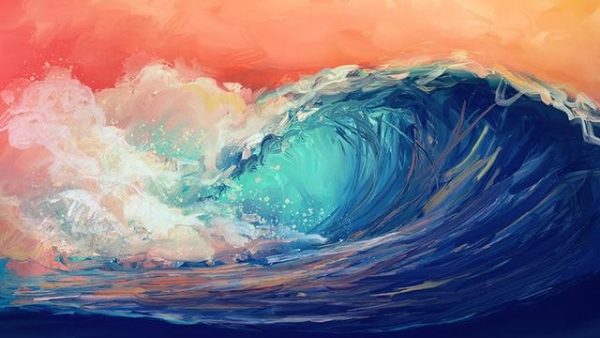 Abstract Sea Wave Wall Art Canvas Print - Image 6