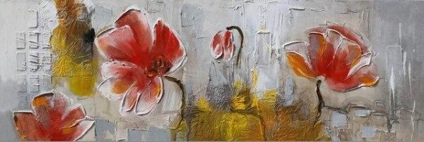 Abstract Flowers Oil Canvas Wall Paintings - Image 7